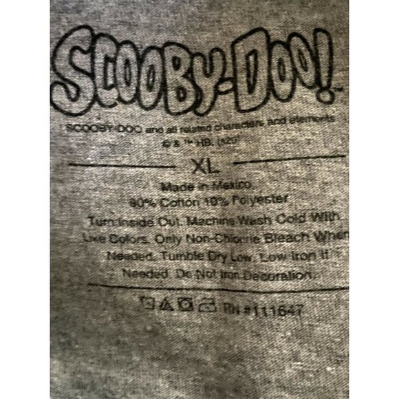 Scooby Doo Mystery Machine Gray Graphic SS T-Shirt XL Stretch Cotton Cartoon TV - Picture 6 of 6